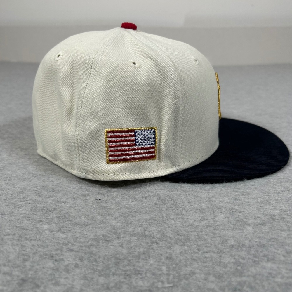 New Era NY Yankees Hat 7 1/2 Cream 59Fifty Fitted MLB New York Corduroy Brim NEW - Picture 6 of 7